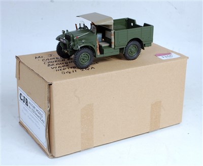 Lot 1256 - A CJB Military Models 1:32 scale white metal...