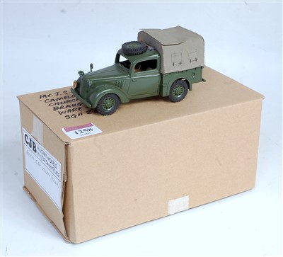 Lot 1258 - A CJB Military Models 1:32 scale white metal...