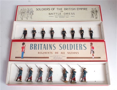 Lot 1286 - Two replica boxed Britains military sets to...