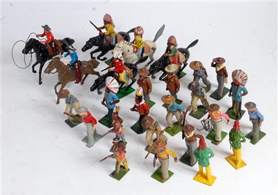 Lot 1308 - A Britains loose lead and hollow cast Cowboys...