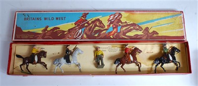 Lot 1309 - A Britains set No. 179 Cowboys mounted and on...