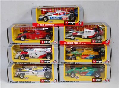 Lot 2521 - Seven various boxed as issued Bburago 1/24...