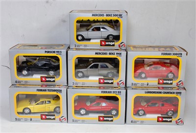 Lot 2524 - Seven various boxed Bburago 1/24 scale High...