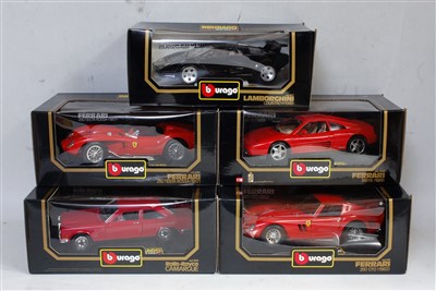 Lot 2525 - Ten various boxed as issued Bburago 1/18 scale...