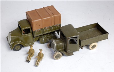 Lot 1329 - A Britains military series vehicle group, two...