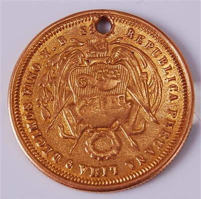 Lot 2091 - Peru, 1863 5 Soles