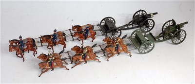 Lot 1359 - A Britains set 39 and set 144 RHA and RFA gun...