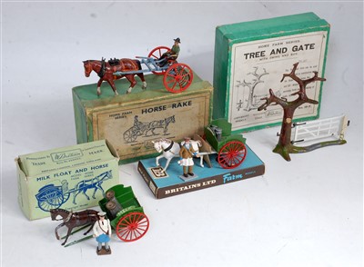 Lot 1367 - A Britains boxed Home Farm series horse-drawn...