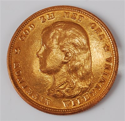Lot 2094 - Netherlands, 1897 gold 10 gulden