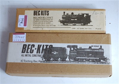 Lot 774 - 2 Bec white metal locomotive body kits LNER...