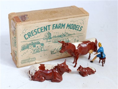 Lot 1393 - A Crescent Farm Models No. 1219 Milking Time...