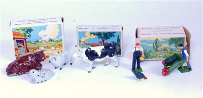 Lot 1402 - Seven various boxed Britains Home Farm series...