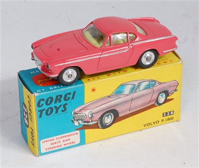 Lot 1660 - Corgi Toys, No.228 Volvo P1800, salmon pink...