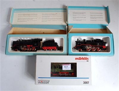 Lot 823 - A Marklin H0 DB black class 34 2-6-0 engine...