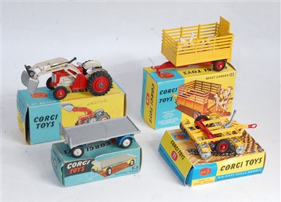 Lot 1625 - Four various boxed Corgi Toys farming interest...