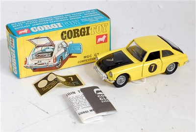 Lot 1640 - A Corgi Toys No. 345 MGC GT competition model...