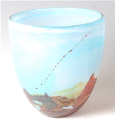 Lot 216 - Anthony Stern (b.1944) - Seascape cased glass...