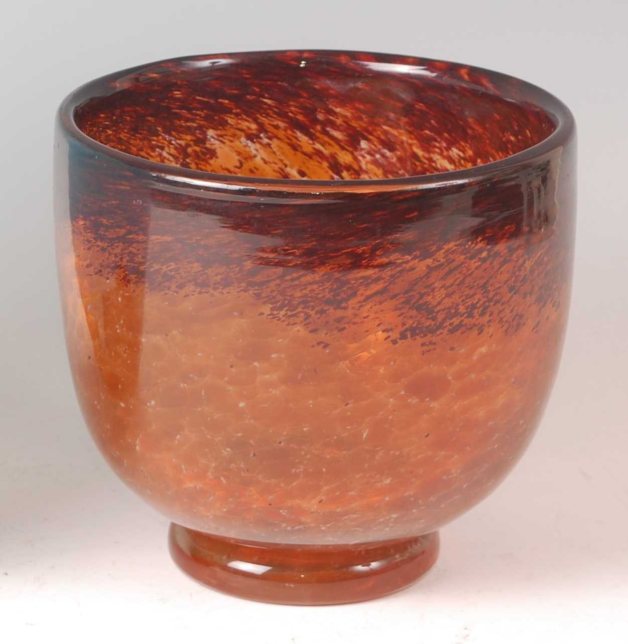 Lot 217 - Probably Monart - an art glass footed vase,...