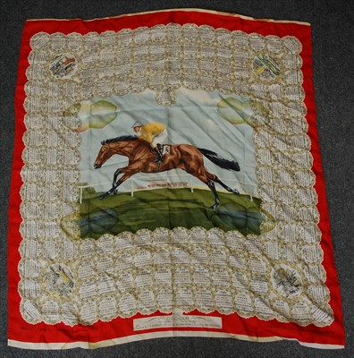 Lot 472 - A commemorative silk racing scarf for the 1950...