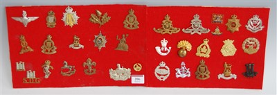 Lot 206 - A collection of assorted cap badges and...
