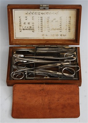 Lot 215 - A reproduction Japanese field surgeon's kit,...