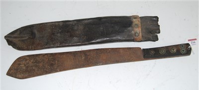 Lot 216 - A British Army(?) military machete, the 38cm...