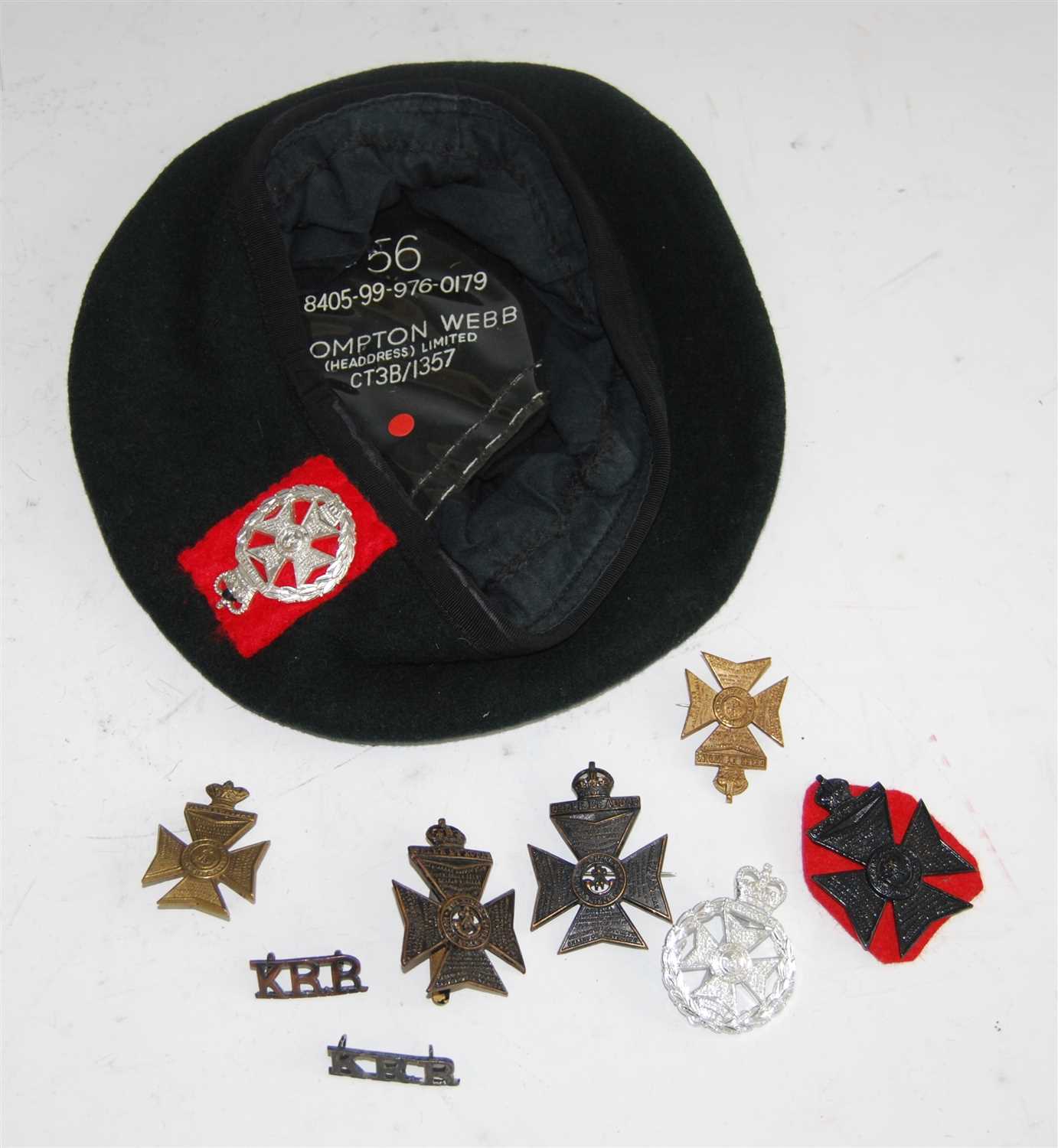 Lot 233 - A military beret, bearing label for Compton...
