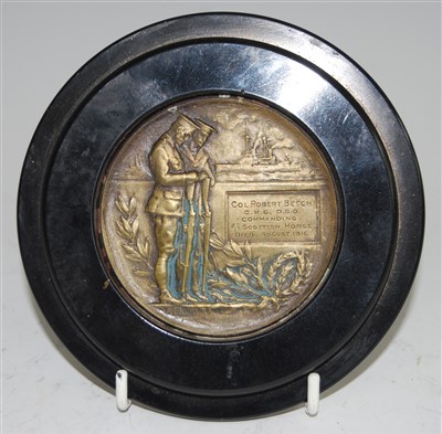 Lot 245 - A reproduction bronze plaque, relief decorated...