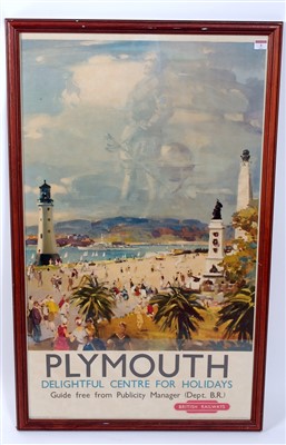 Lot 3 - A BR Plymouth Double Royal railway poster...