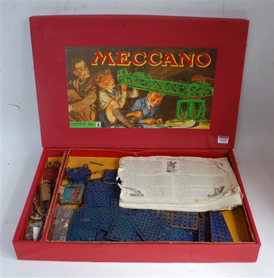 Lot 3160 - A quantity of mixed blue, gold and red Meccano...