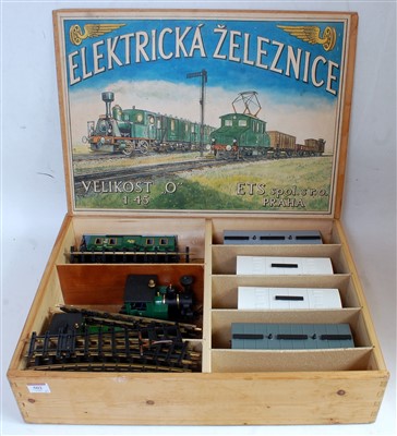 Lot 502 - An ETS electric 0 gauge goods train gift set,...