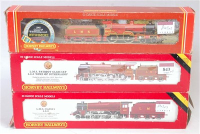 Lot 843 - 3 Hornby steam engines and tenders Patriot...