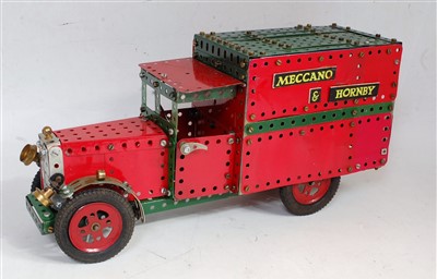 Lot 3188 - A home-made Meccano four wheel delivery lorry...