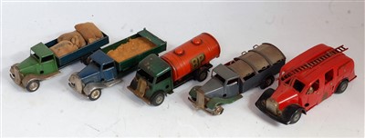 Lot 3190 - Five various loose Triang Minic tinplate and...