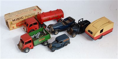 Lot 3192 - Six various loose Triang Minic tinplate and...