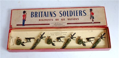 Lot 1478 - A Britains set No. 1318 machine gunners 1940s...