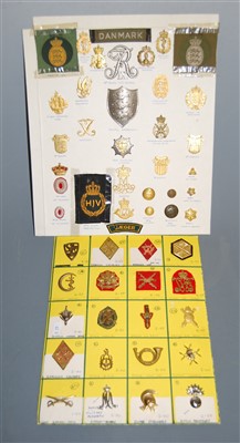 Lot 255 - A collection of assorted cap badges, cloth...