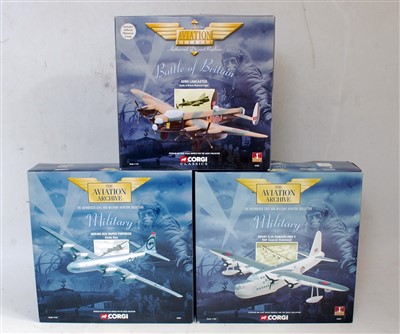 Lot 2583 - Seven boxed mixed scale Corgi Aviation Archive...