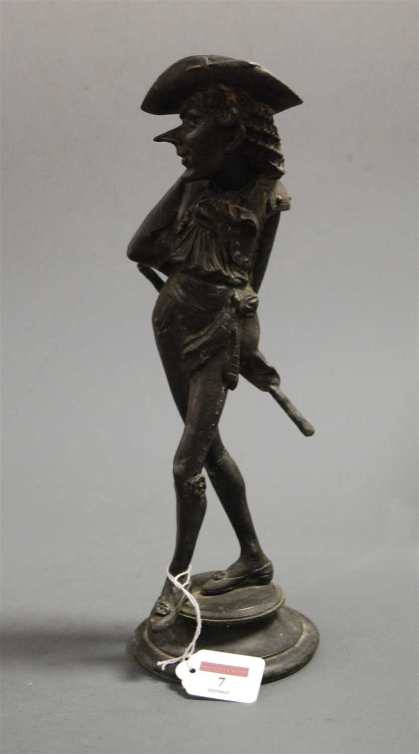 Lot 7 - A late 19th century French spelter figural...