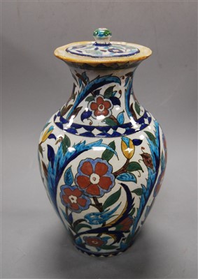 Lot 22 - A 19th century continental tin glazed vase and...