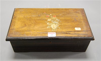 Lot 29 - A late 19th century Swiss rosewood cased music...