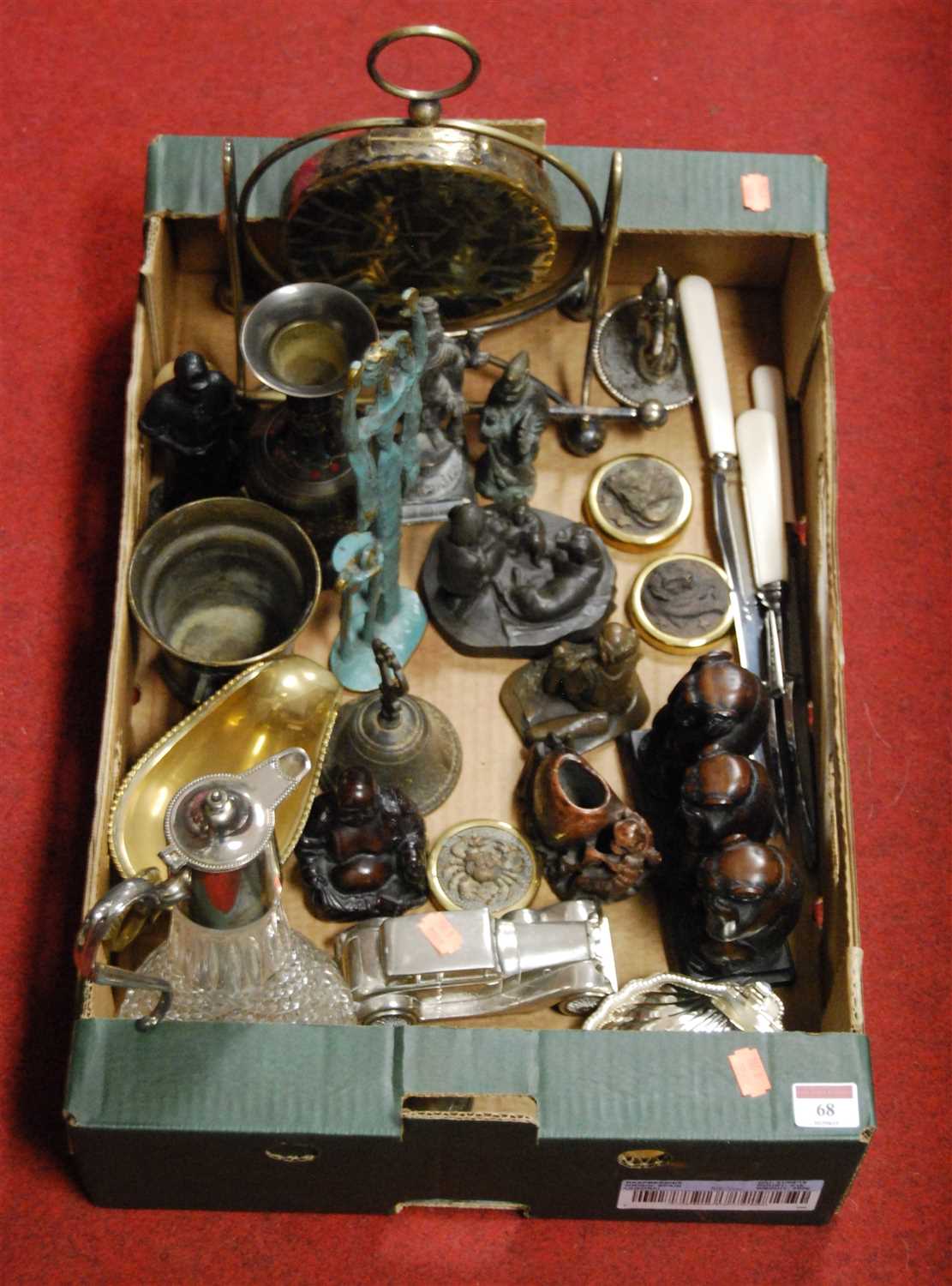 Lot 68 - A box of miscellaneous items, to include cut...