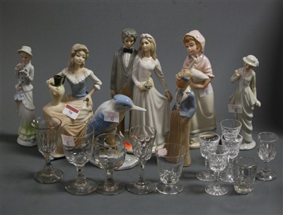 Lot 70 - A Spanish porcelain figure group of a bride...