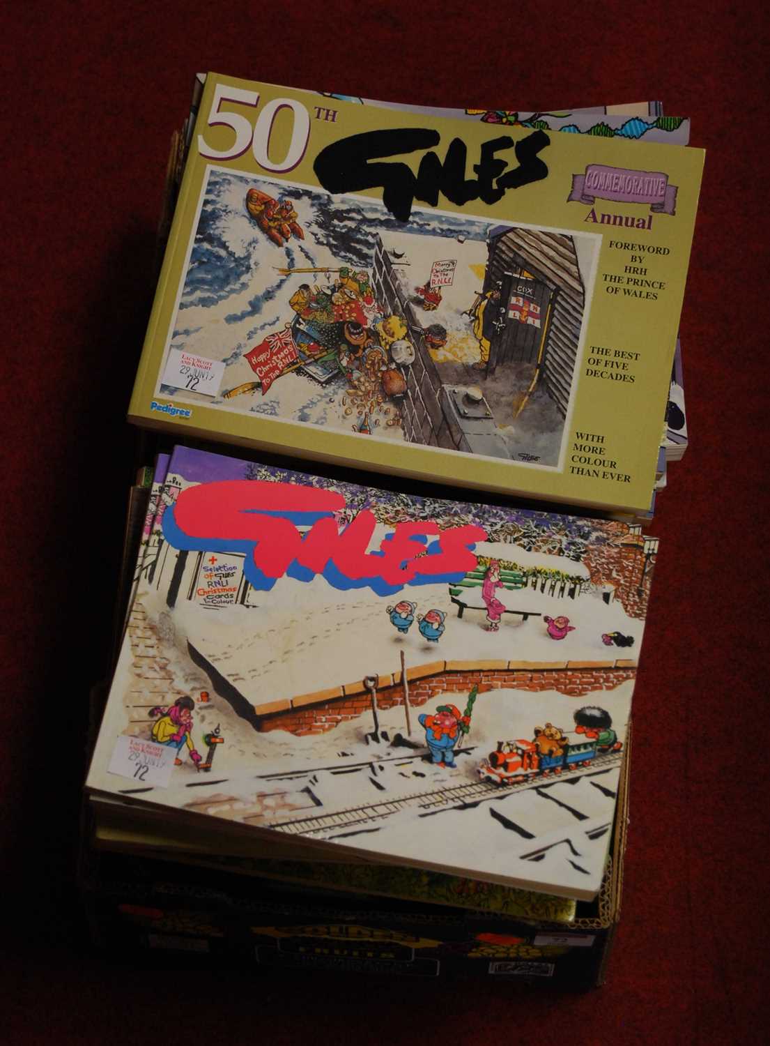 Lot 72 - A box of miscellaneous Giles annuals