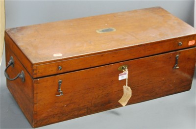 Lot 96 - An early 20th century mahogany unfitted box,...