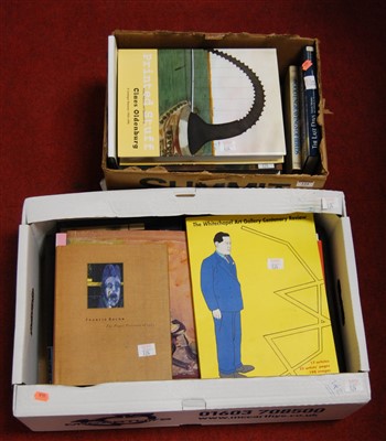 Lot 124 - Two boxes of miscellaneous art related volumes,...