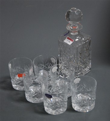 Lot 138 - A Royal Doulton crystal decanter and stopper;...