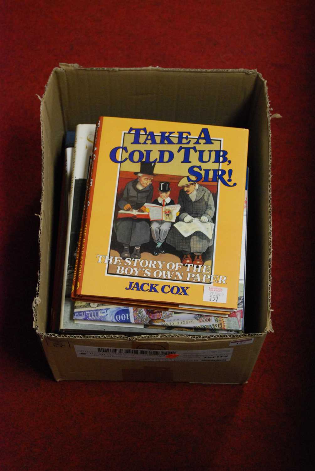 Lot 157 - A box of miscellaneous mainly hardback books,...