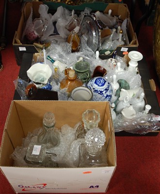 Lot 175 - Three boxes of miscellaneous items, to include...