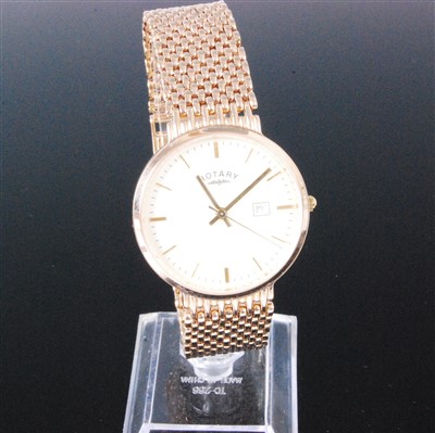 Lot 431 - A modern gent's 9ct gold Rotary dress watch...
